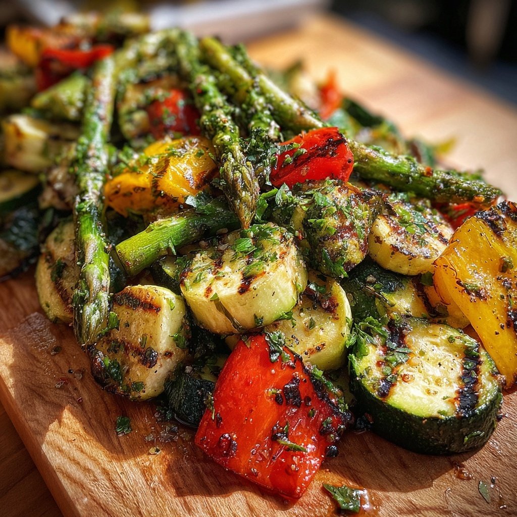 Healthy Lemon Herb Grilled Veggies