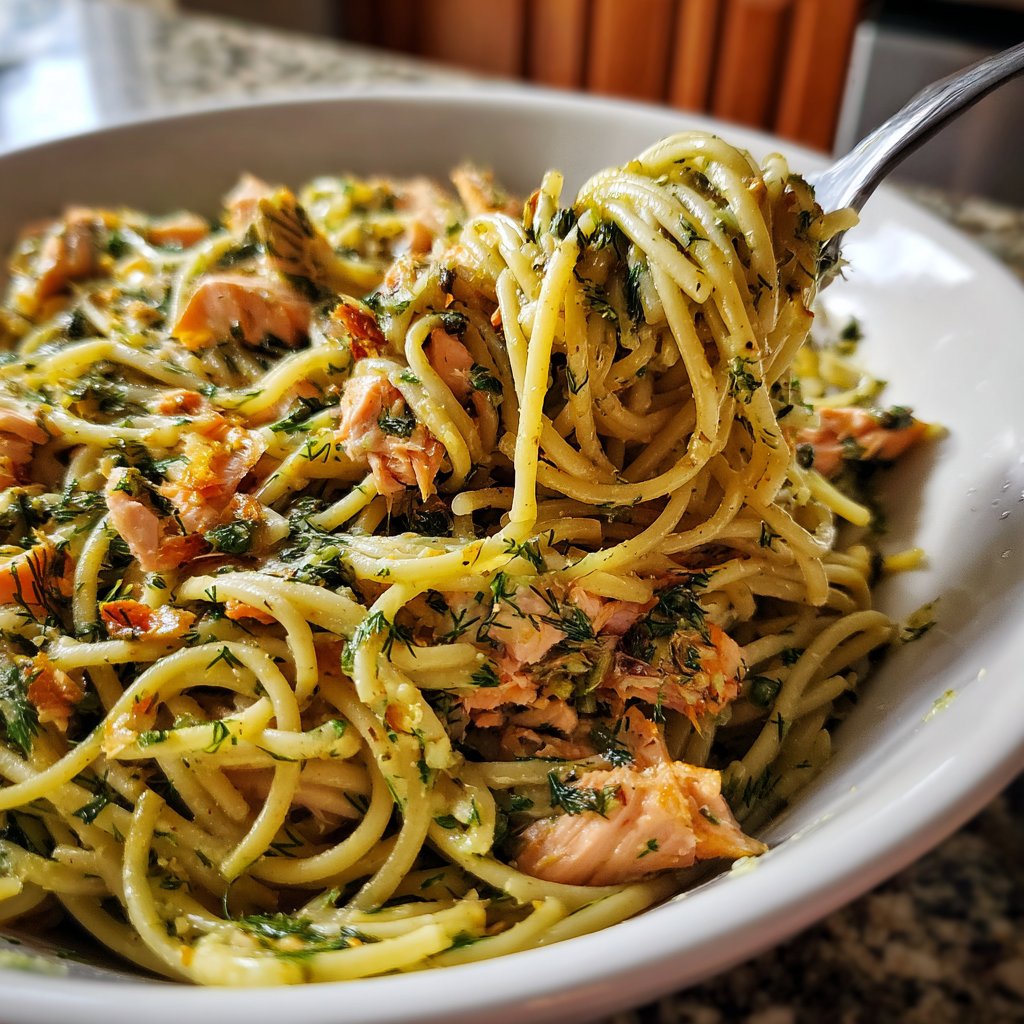 Lemon Dill Pasta with Salmon