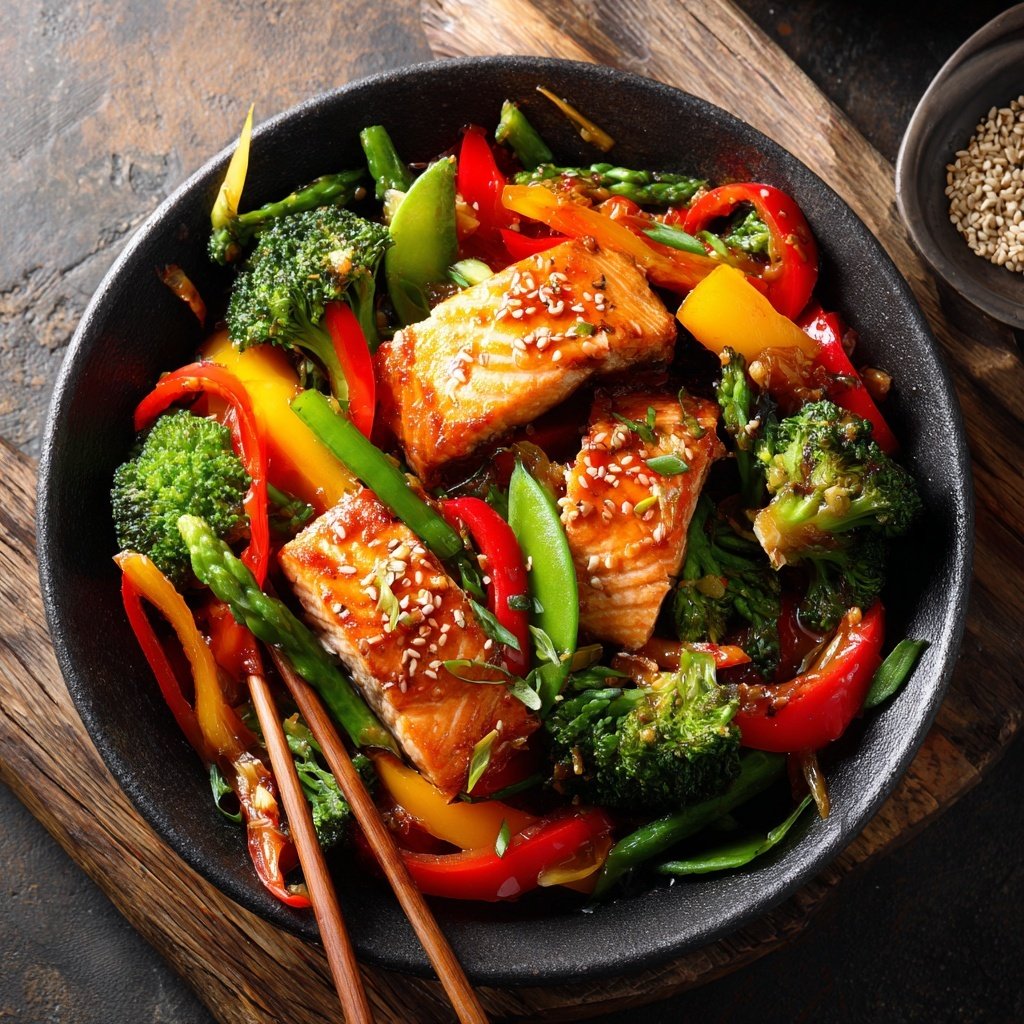 Salmon Stir-Fry with Veggies