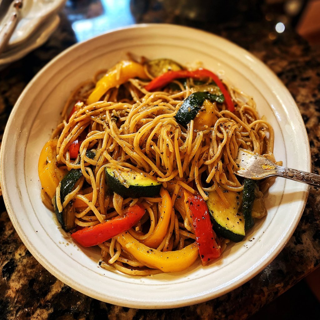 Pasta with Balsamic Veggies